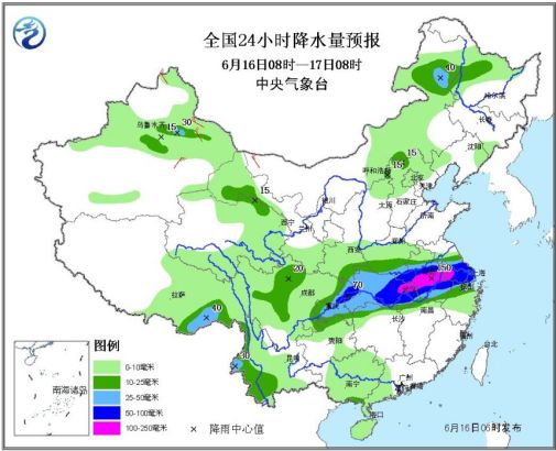 长江流域梅雨肆虐 安徽江苏上海有强降雨|梅雨